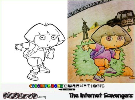 Funny Dora coloring book corruption – Friday ROFL at PMSLweb.com