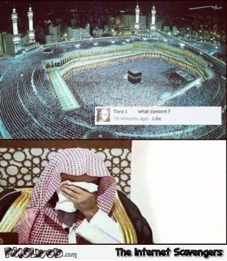 Mecca concert  fail humor at PMSLweb.com
