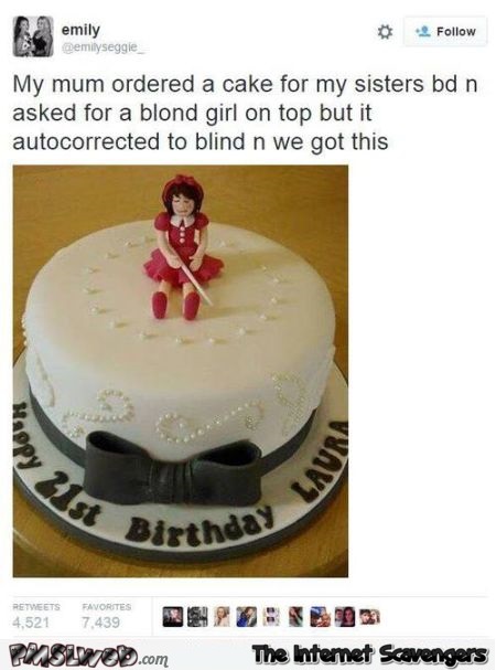 Blonde girl birthday cake fail at PMSLweb.com