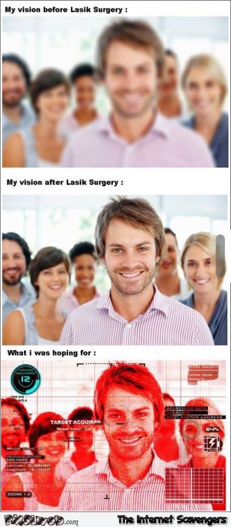 Lasik surgery humor at PMSLweb.com