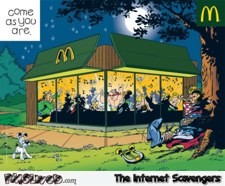Funny asterix and Obelix at Mc Donalds at PMSLweb.com