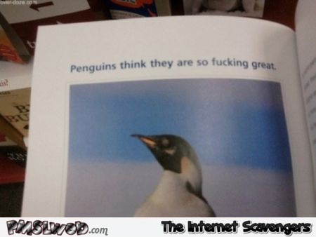 Funny penguins book caption – Wednesday LOL pictures at PMSLweb.com