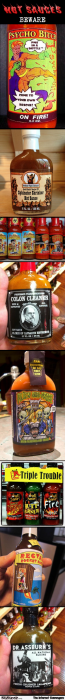 Funny hot sauces