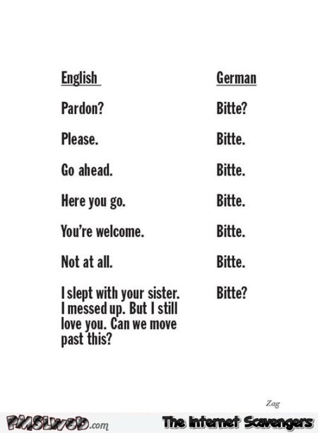 Funny German bitte at PMSLweb.com