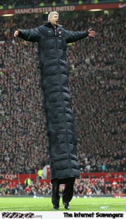 Funny Arsène Wenger never ending jacket