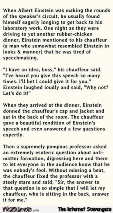 Funny Albert Einstein story