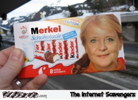 Merkel kinder chocolate at PMSLweb.com