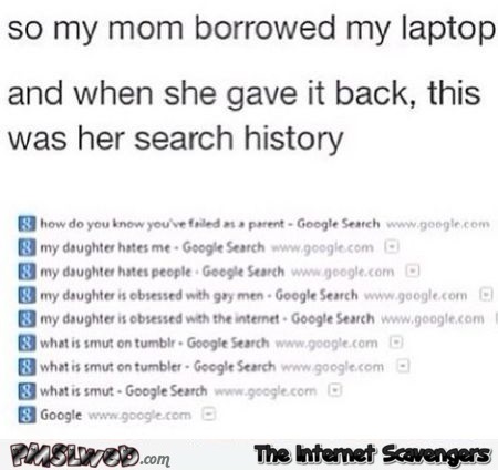 My mom borrowed my laptop funny 