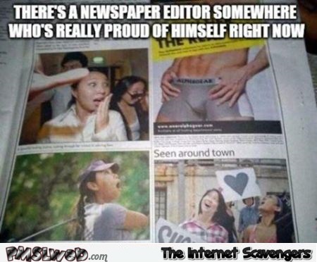 Newspaper editor meme at PMSLweb.com