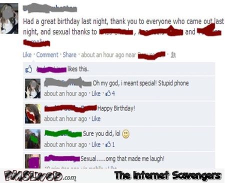 Sexual thanks Facebook fail @PMSLweb.com