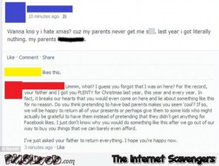 Spoiled brat facebook fail – Stupid people on the internet @PMSLweb.com