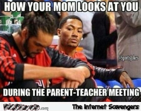 Funny parent teacher meeting meme