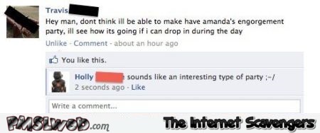 Engorgement party facebook fail – Stupid people on the internet @PMSLweb.com
