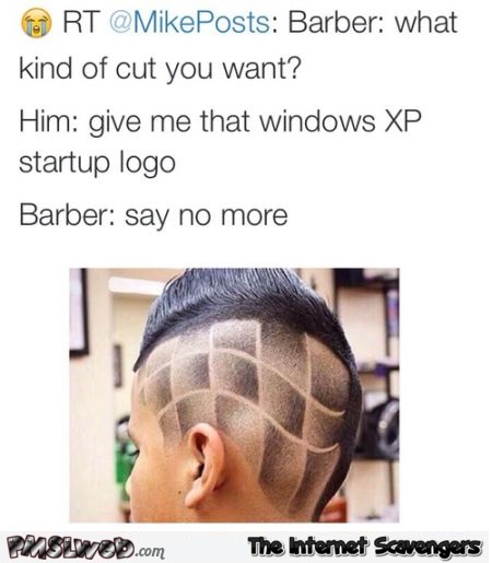 Windows XP logo haircut @PMSLweb.com