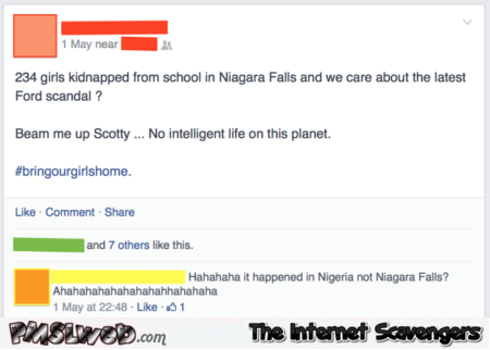 Niagara falls Facebook fail @PMSLweb.com