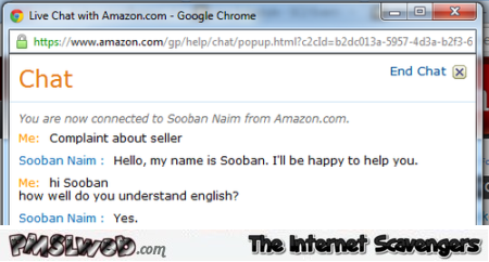 Do you understand English Amazon support humor at PMSLweb.com