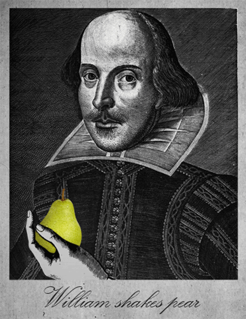 Funny William shakes pear at PMSLweb.com