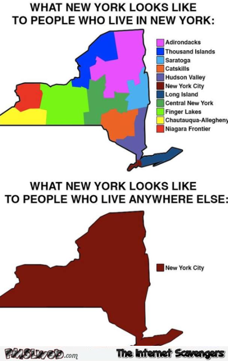 What New York looks like to people funny graph at PMSLweb.com