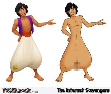 Aladdin naked humor @PMSLweb.com