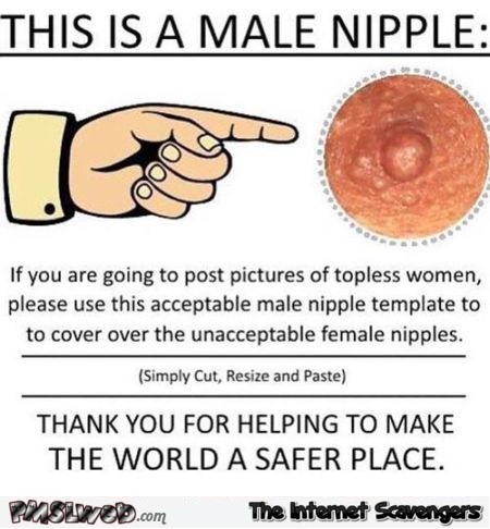 This is a man nipple humor at PMSLweb.com