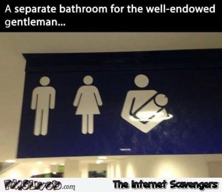 Funny toilet sign flatters male ego