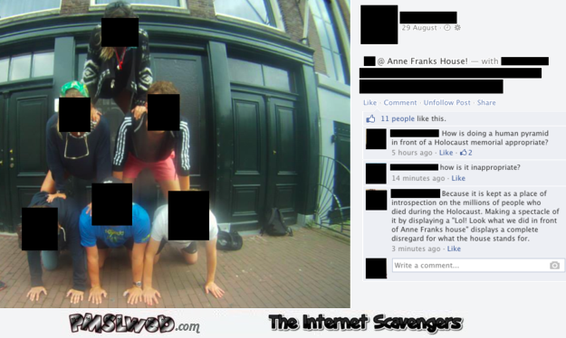Anne Frank house photo fail – Stupid people on the internet @PMSLweb.com