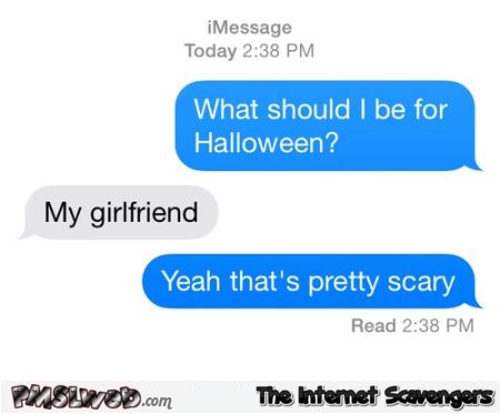 Funny Halloween text message – Happy Halloween @PMSLweb.com