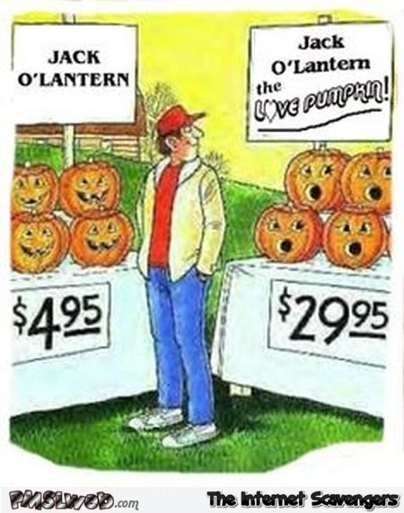 Funny Jack O lantern cartoon @PMSLweb.com
