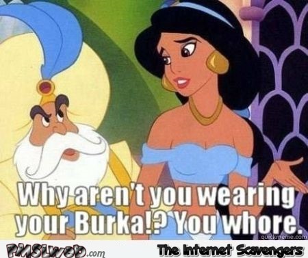 Funny Disney Jasmine burqa @PMSLweb.com