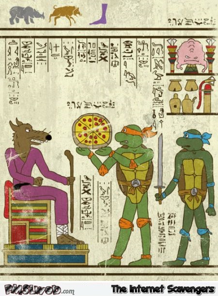 Teenage mutant ninja turtles in Ancient Egypt at PMSLweb.com