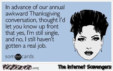 Thanksgiving sarcasm @PMSLweb.com