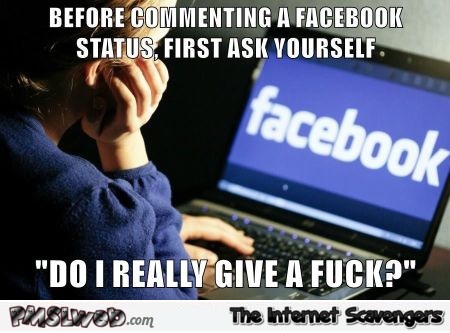 Before commenting on Facebook meme