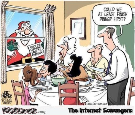 Thanksgiving and Christmas funny cartoon @PMSLweb.com