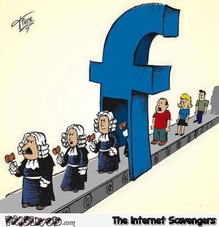 Judging on Facebook cartoon @PMSLweb.com