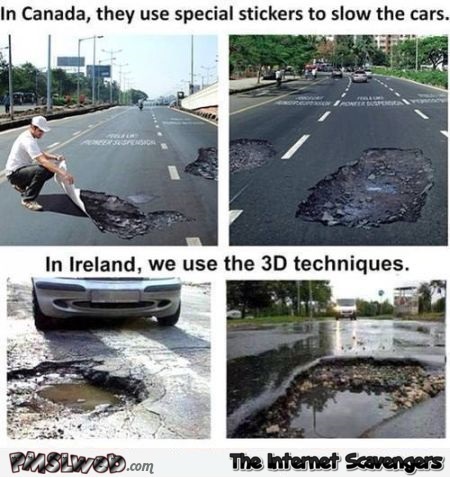 Funny Canadian versus Ireland road hack @PMSLweb.com