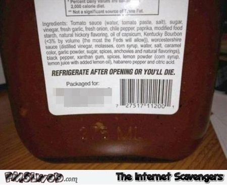 Funny sauce warning – Monday fun @PMSLweb.com