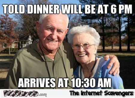 Grandparents at Thanksgiving meme @PMSLweb.com