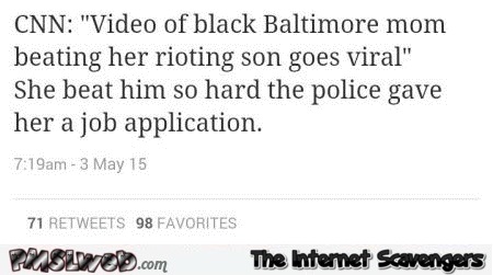 Video of Black Baltimore mum funny comment