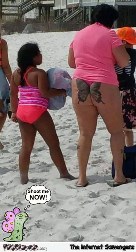 Hilarious butterfly crack tattoo – Hilarious Wednesday @PMSLweb.com