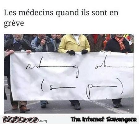 Médecins en grève humour @PMSLweb.com