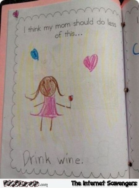 Funny embarrassing kid’s drawing about mum @PMSLweb.com