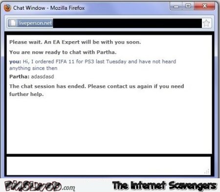 EA support fail – Crazy Friday @PMSLweb.com
