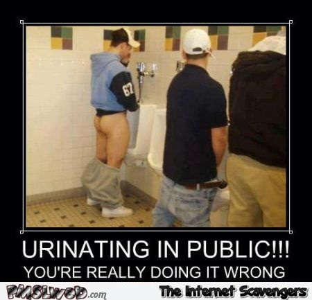 Urinating in public you’re doing it wrong