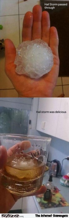 Funny hail storm suggestion
