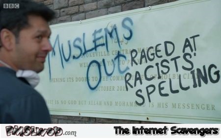 Funny Muslims outraged by spelling @PMSLweb.com