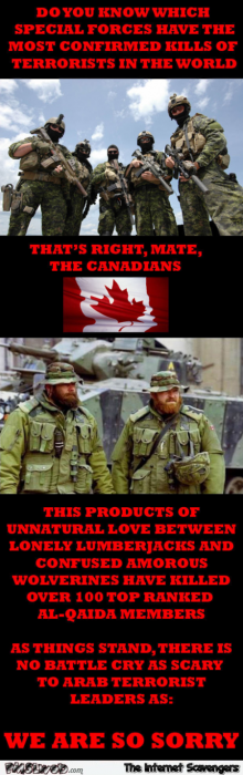 Hilarious Canada against terrorism