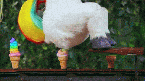 Funny unicorn ice cream animation