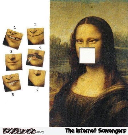 Funny Mona lisa puzzle @PMSLweb.com
