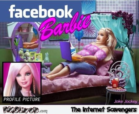 Funny Facebook Barbie @PMSLweb.com