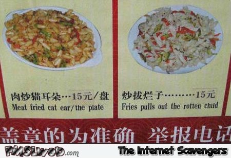 Hilarious Asian menu fail @PMSLweb.com
